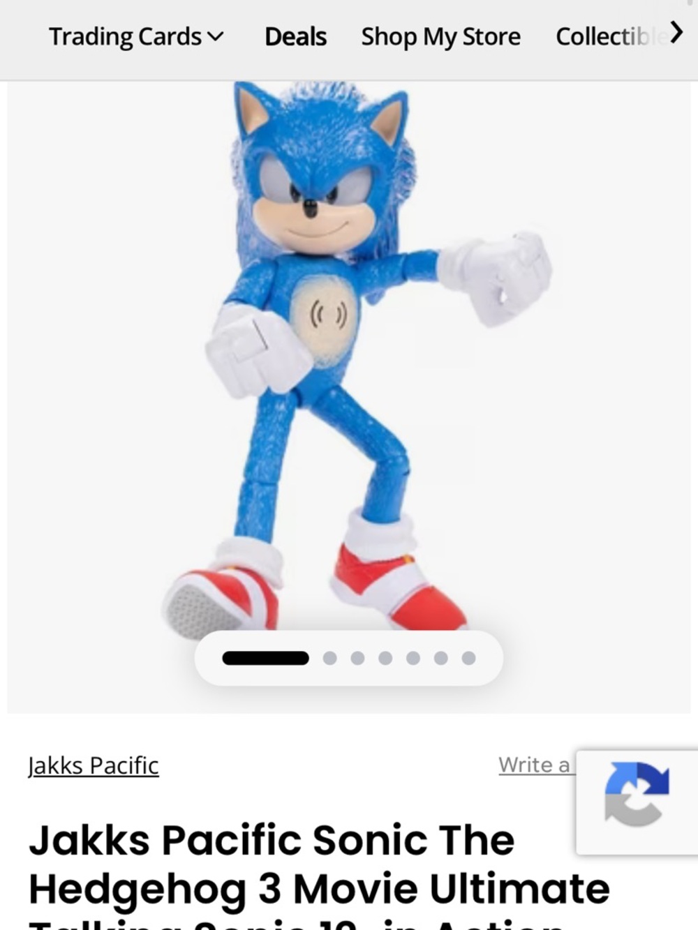 Jakks Pacific Sonic the Hedgehog 3 Blue Figure with Red Shoes
